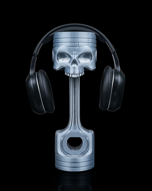Piston Reaper – suport de casti printat 3D cu design industrial