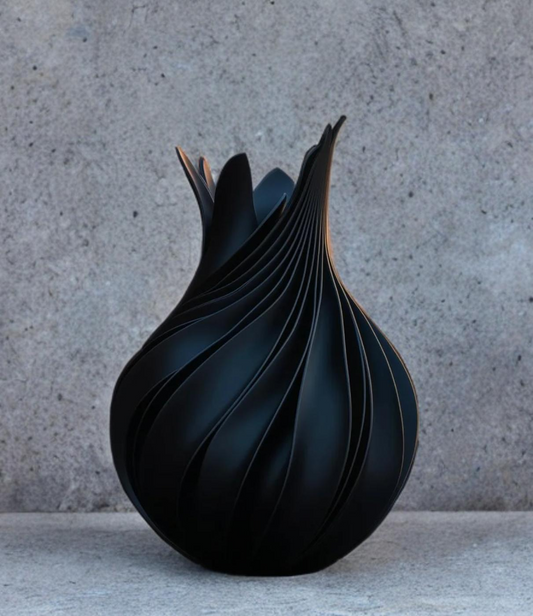 Vaza decorativa moderna printata 3D – design fluid organic